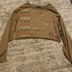 Cropped longsleeve Shirt from Shein. Homemade for artist Tai Verdes. Worn once